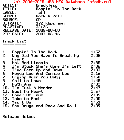 Wreckless-Boppin_In_The_Dark-2005