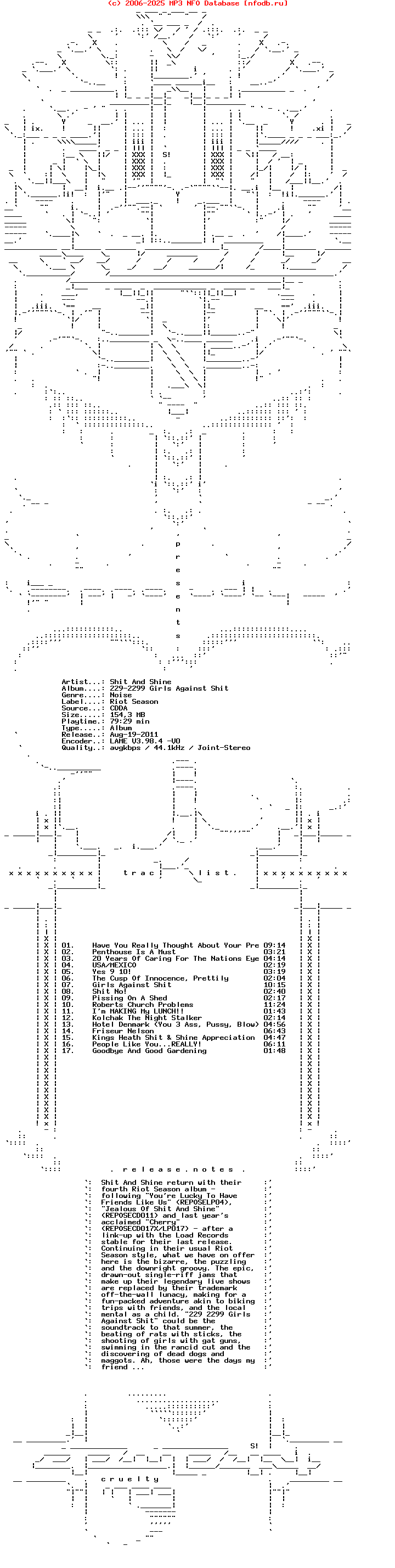 Shit_And_Shine_-_229-2299_Girls_Against_Shit-Riot_Season-2009-CRUELTY