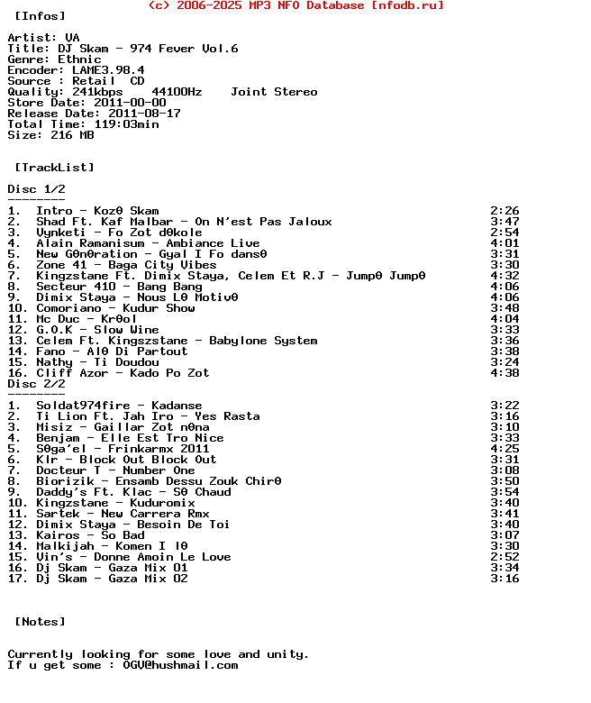 VA-Dj_Skam-974_Fever_Vol_6-2CD-FR-2011
