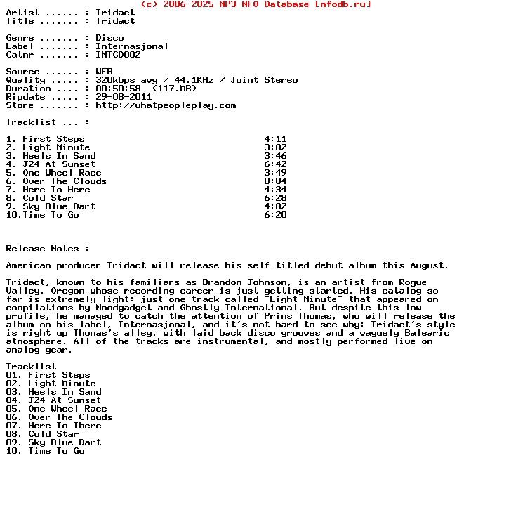 Tridact-Tridact-(INTCD002)-WEB-2011