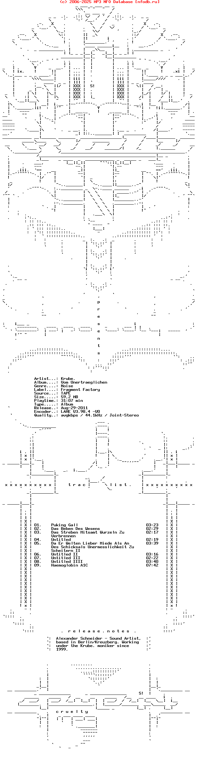 Krube._-_Vom_Unertraeglichen-Tape-Fragment_Factory-2011-CRUELTY