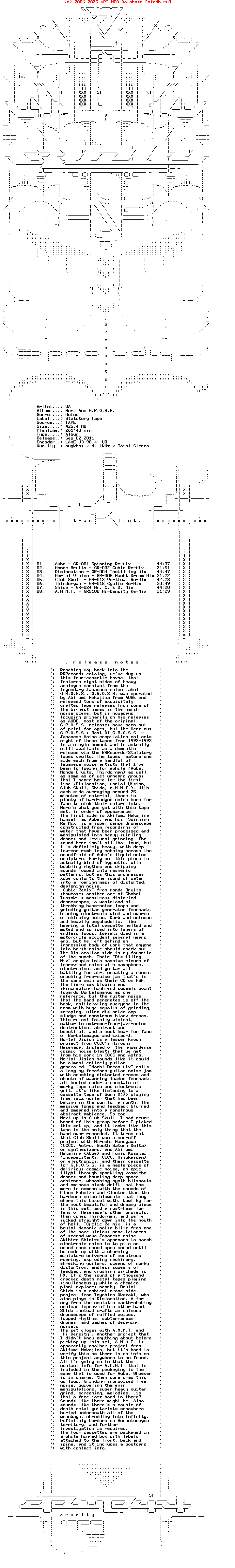 VA_-_Herz_Aus_G.R.O.S.S.-4Tape-Statutory_Tape-1994-CRUELTY