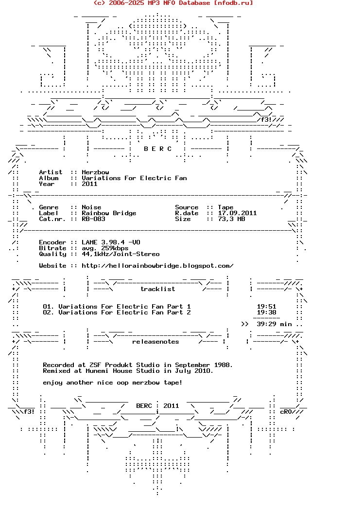 Merzbow-Variations_For_Electric_Fan-Tape-2011-BERC