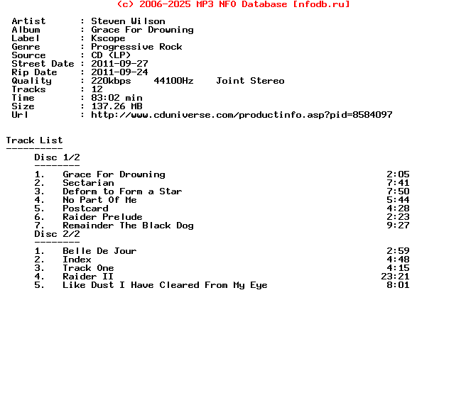 Steven_Wilson-Grace_For_Drowning-2CD-2011