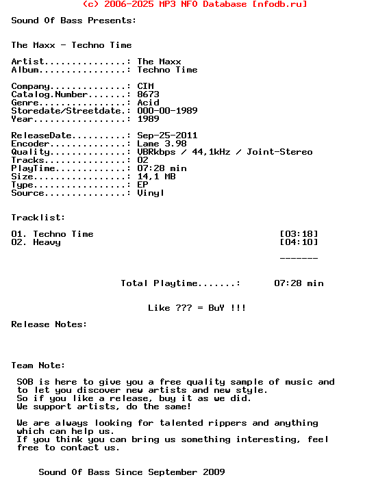 The_Maxx_-_Techno_Time-(CIM8673)-Vinyl-1989-SOB_INT