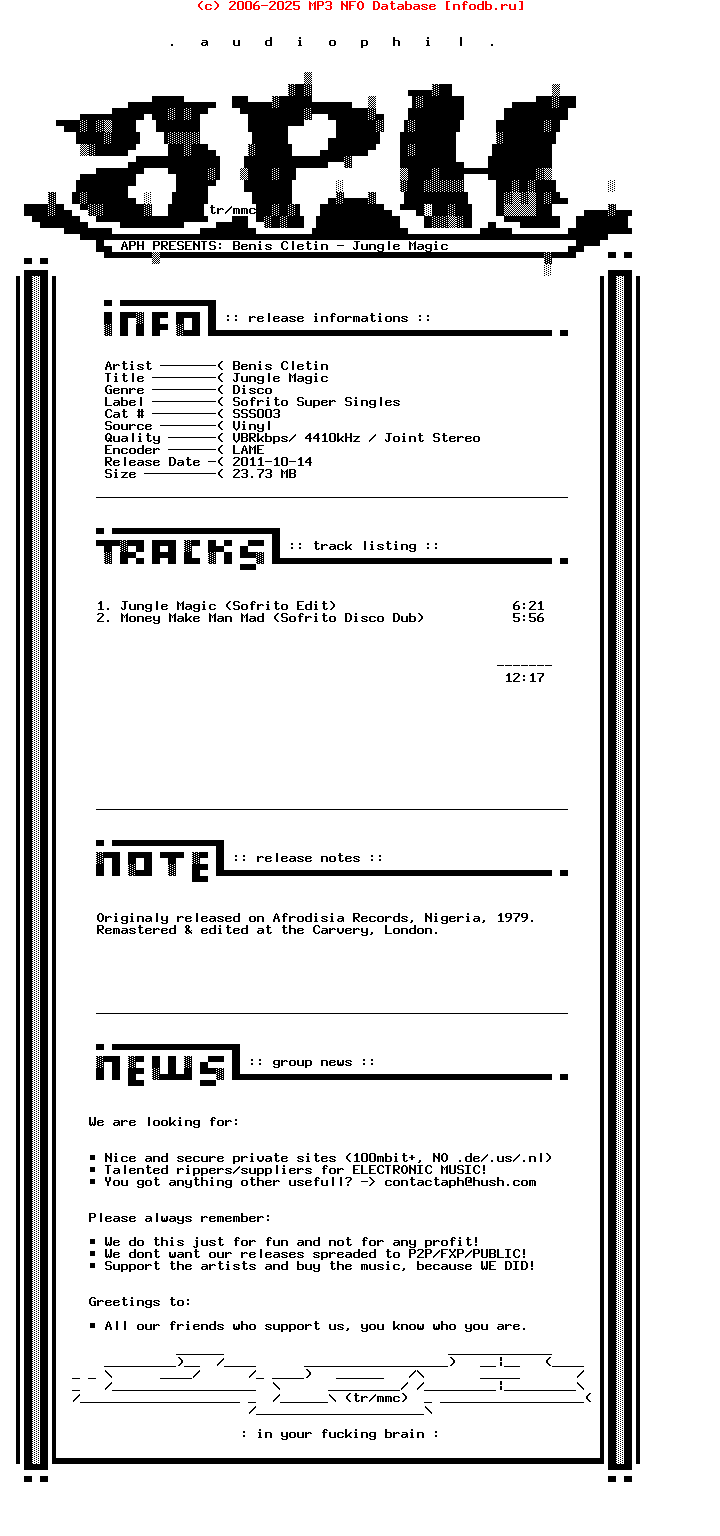 Benis_Cletin_-_Jungle_Magic-(SSS003)-Vinyl-2011-APH