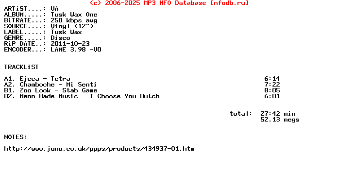 VA-Tusk_Wax_One-Twone-Vinyl-2011