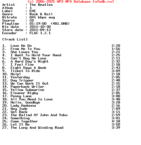 The_Beatles-1-Remastered-CD-FLAC-2011