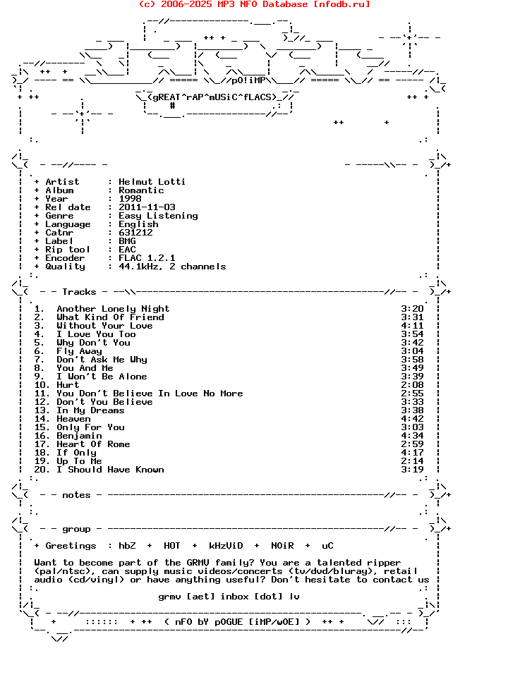 Helmut_Lotti-Romantic-CD-FLAC-1998-GRMFLAC