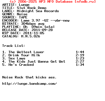 Lunge-Slut_Rock_Demo-(TAPE)-2011