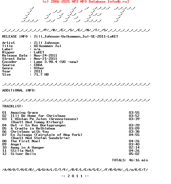 Jill_Johnson-Valkommen_Jul-SE-2011-LoKET
