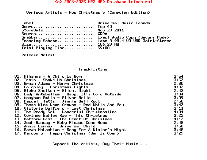 VA-Now_Christmas_5-(CANADIAN_EDITION)-2011