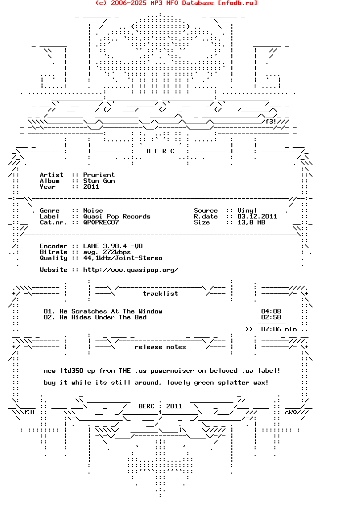 Prurient-Stun_Gun-Vinyl-EP-2011-BERC