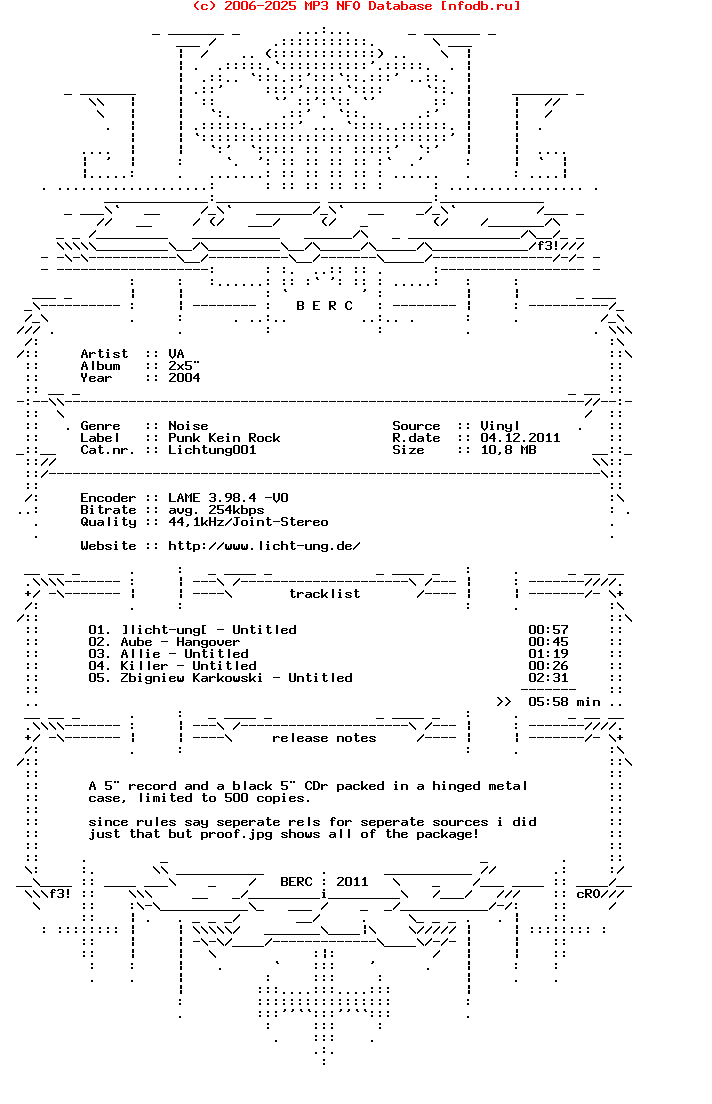 VA-2X5-Vinyl-EP-2004-BERC