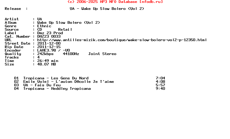 VA-Wake_Up_Slow_Bolero_(VOL_2)-(DMZ23_0033)-CD-FR-2011