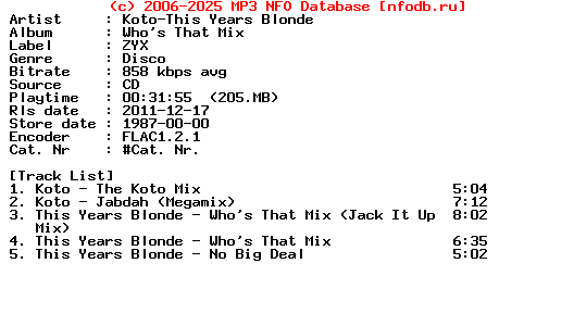 Koto-This_Years_Blonde-Whos_That_Mix-CD-1987