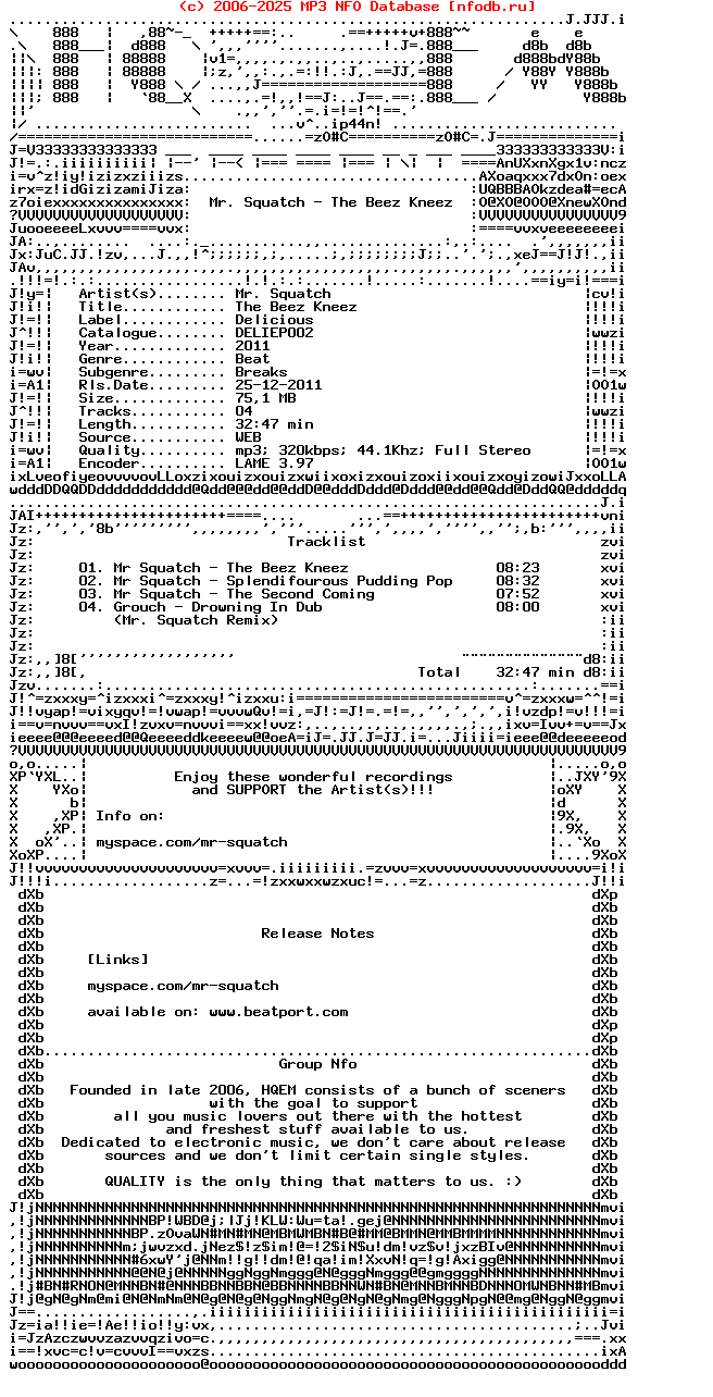 Mr._Squatch_-_The_Beez_Kneez-(DELIEP002)-WEB-2011-HQEM