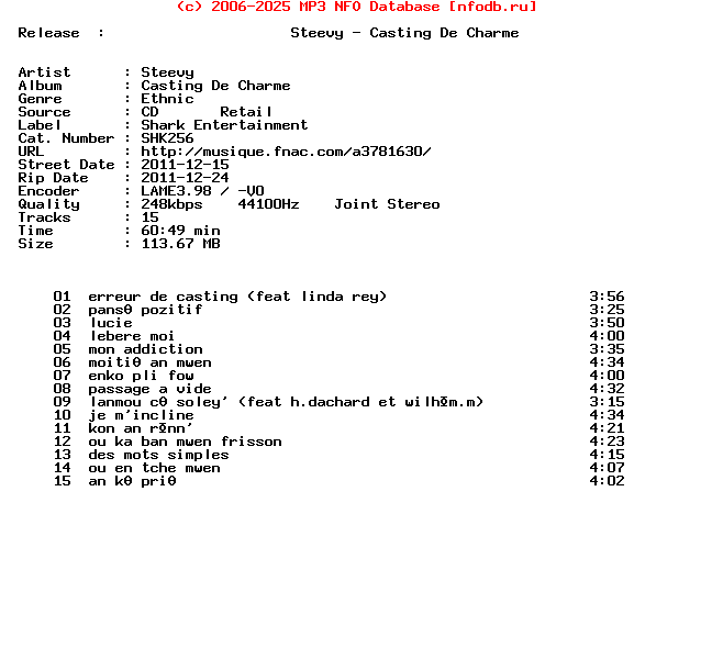 Steevy-Casting_De_Charme-(SHK256)-CD-FR-2011