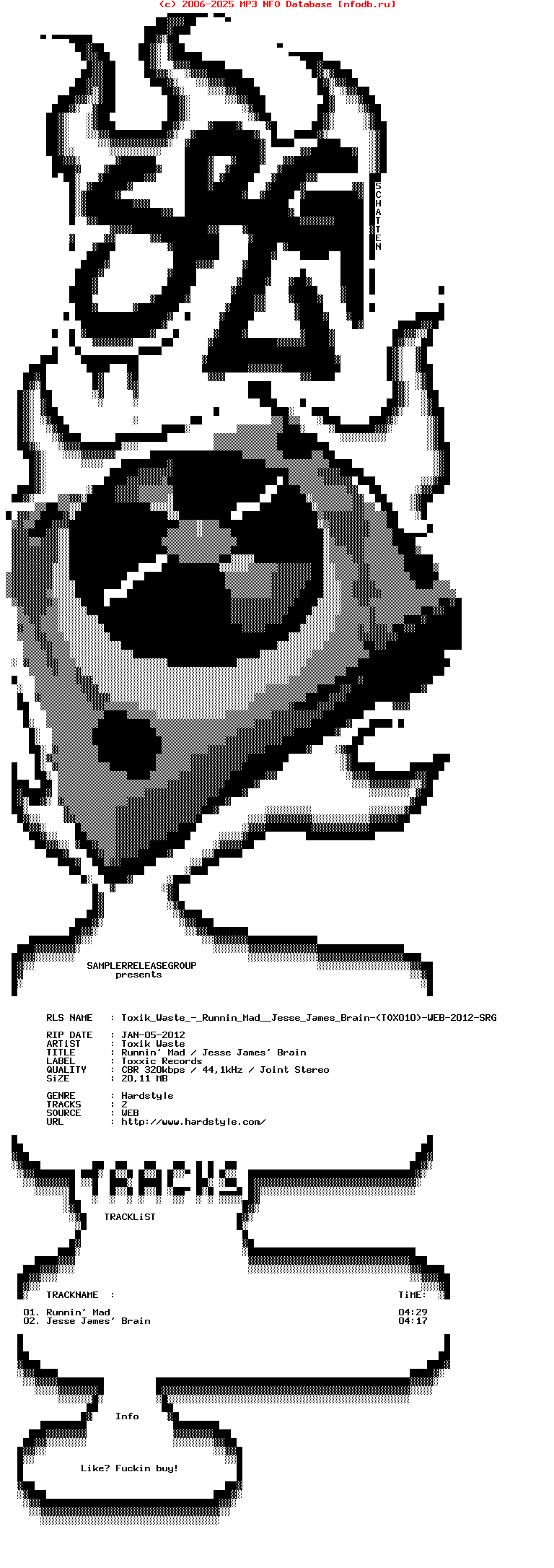 Toxik_Waste_-_Runnin_Mad__Jesse_James_Brain-(TOX010)-WEB-2012-SRG