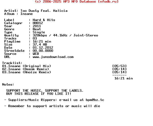 Too_Dusty_Feat._Malicia-Insane-(HH012)-WEB-2011