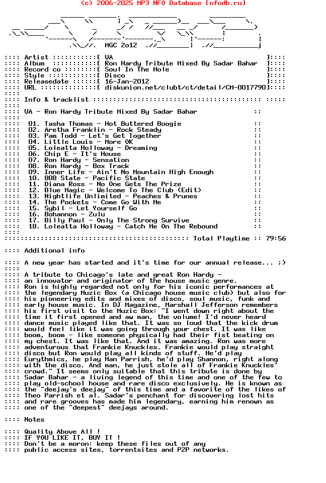 VA-Ron_Hardy_Tribute_Mixed_By_Sadar_Bahar-CD-2009