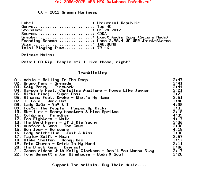 VA-2012_Grammy_Nominees-(RETAIL)-2012