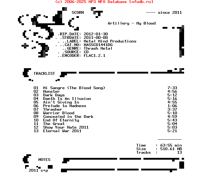 Artillery-My_Blood-Limited_Edition-CD-2011