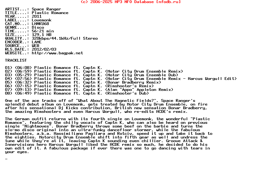 Space_Ranger-Plastic_Romance-(LMNKV68)-WEB-2011