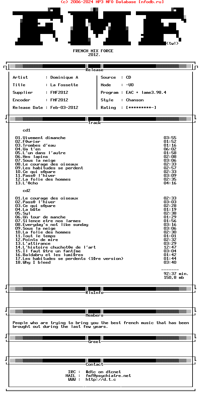 Dominique_A-La_Fossette-2CD-FR-2012-Fmf