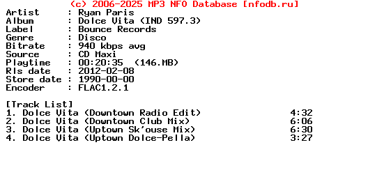 Ryan_Paris-Dolce_Vita_(IND_597.3)-CDM-1990