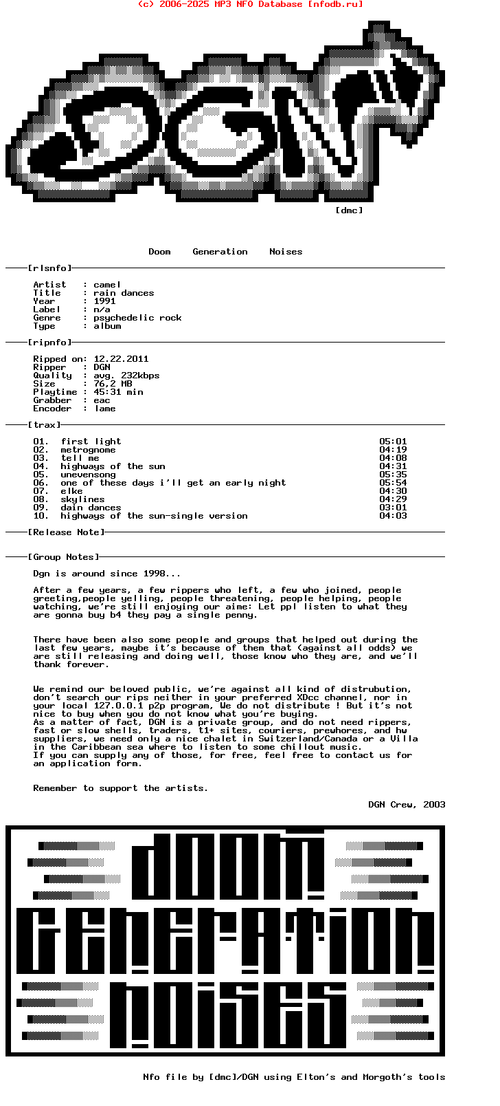 Camel-Rain_Dances-1991-Dgn_Int