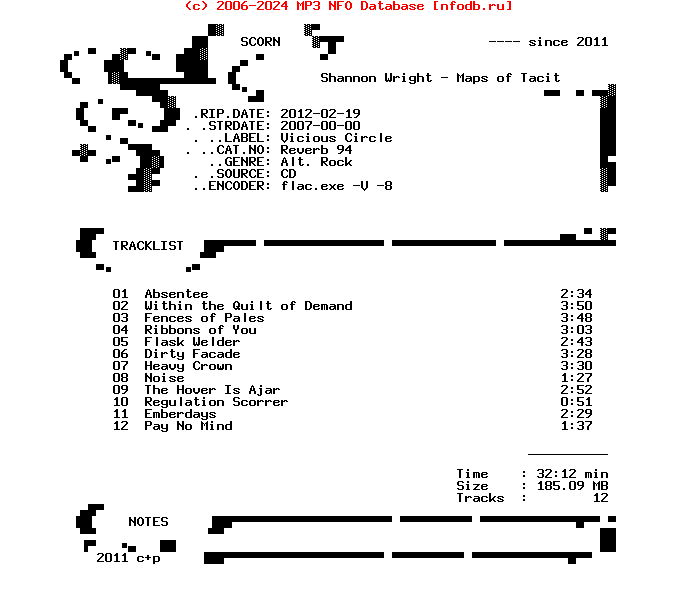 Shannon_Wright-Maps_Of_Tacit-CD-2007