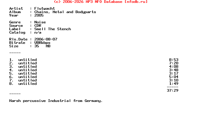 Flutwacht-Chains_Metal_And_Bodyparts-CDR-2005