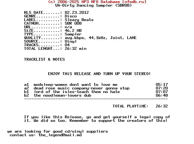 VA-Dirty_Dancing_Sampler_(SBR08)-Vinyl-2011