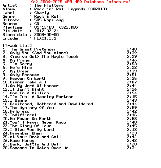 The_Platters-Rock_N_Roll_Legends_(CRR013)-CD-2008