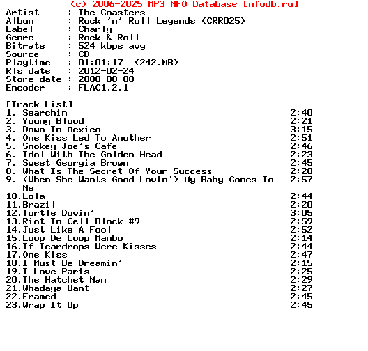 The_Coasters-Rock_N_Roll_Legends_(CRR025)-CD-2008