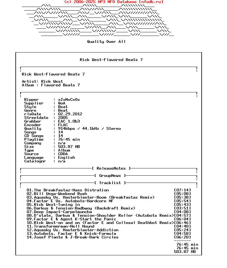 Rick_West-Flavored_Beats_7-CD-FLAC-2005-Qoa