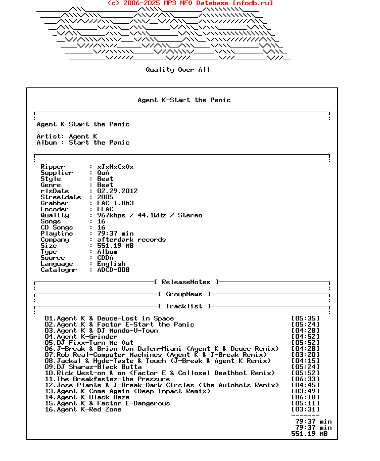 Agent_K-Start_The_Panic-CD-FLAC-2005-Qoa