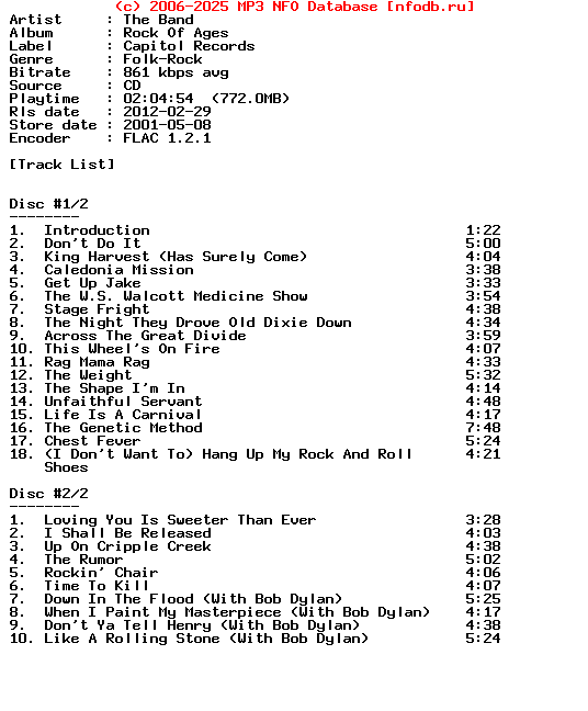 The_Band-Rock_Of_Ages-Remastered-2CD-FLAC-2001