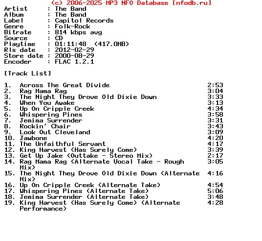The_Band-The_Band-Remastered-CD-FLAC-2000