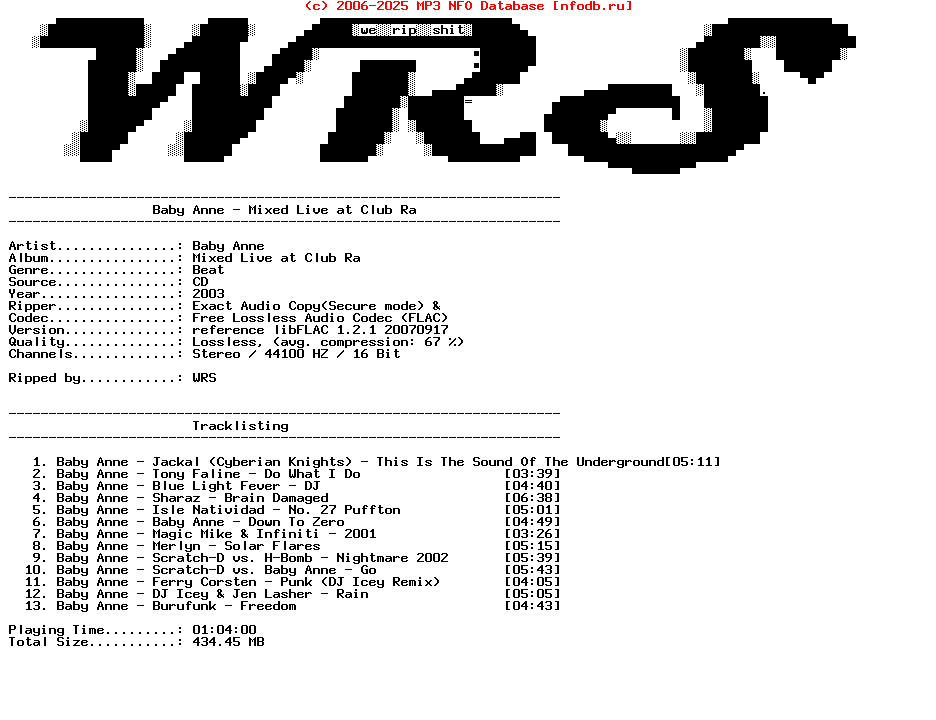 Baby_Anne-Mixed_Live_At_Club_Ra-CD-FLAC-2003-Wrs