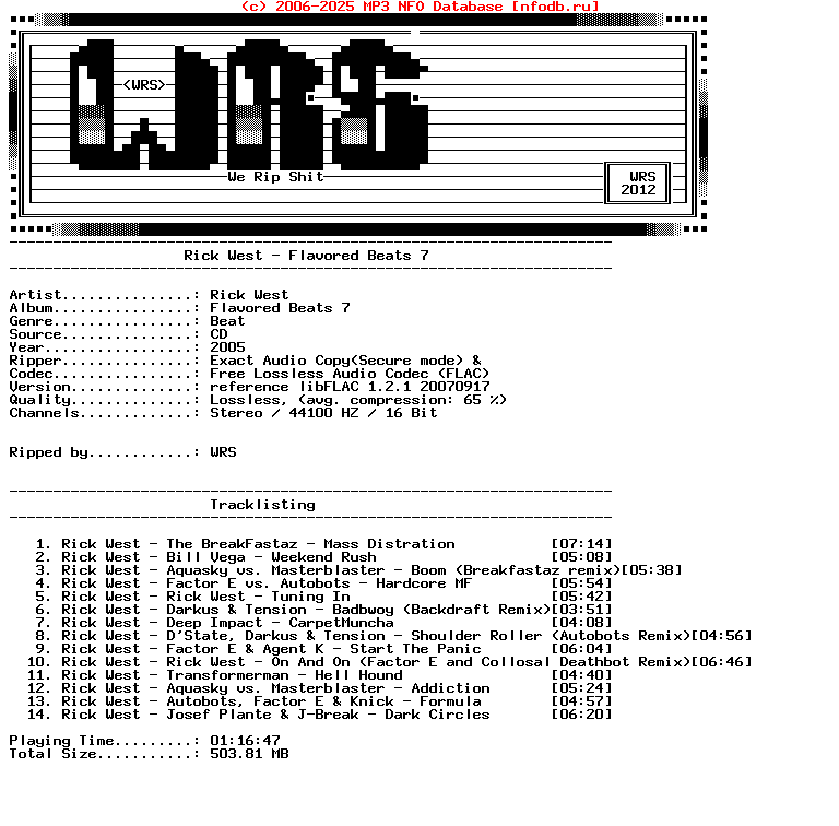 Rick_West-Flavored_Beats_7-PROPER-CD-FLAC-2005-Wrs