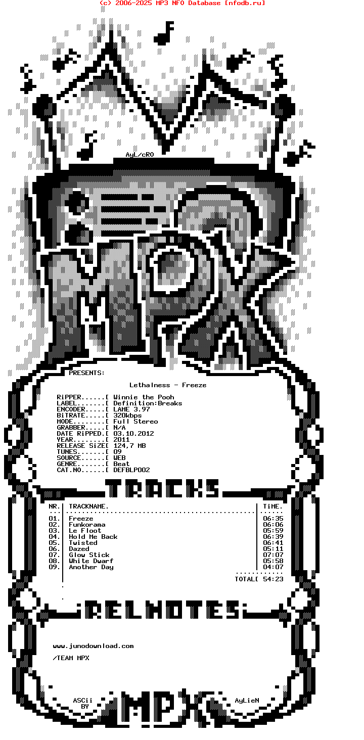 Lethalness-Freeze-(DEFBLP002)-2011