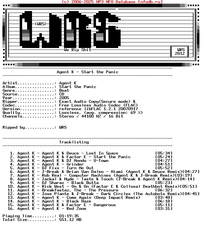 Agent_K-Start_The_Panic-PROPER-CD-FLAC-2005-Wrs