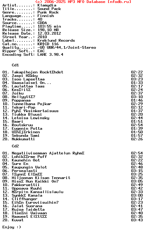 Klamydia-Sound_Pack-2CD-FI-2010