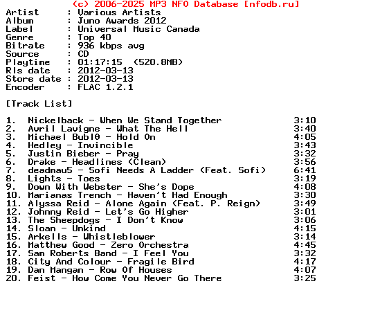 VA-Juno_Awards_2012-CD-FLAC-2012