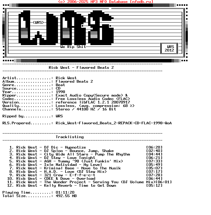 Rick_West-Flavored_Beats_2-Nfofix-PROPER-CD-FLAC-1998-Wrs