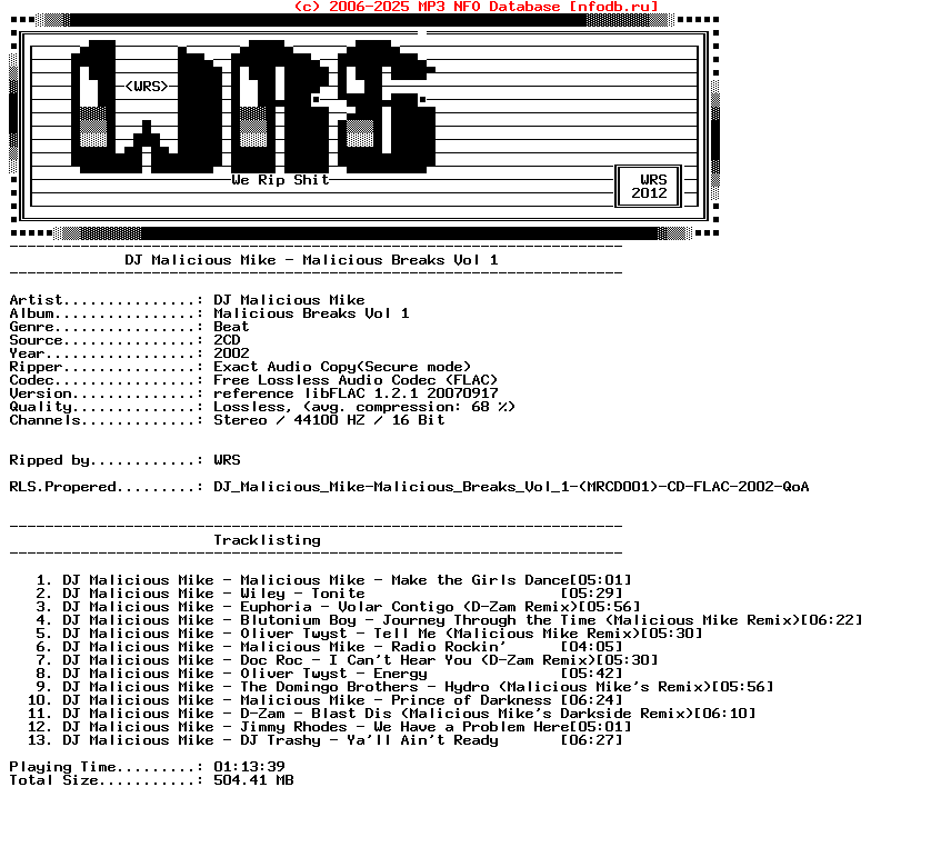 Dj_Malicious_Mike-Malicious_Breaks_Vol_1-Nfofix-PROPER-CD-FLAC-2002-Wrs