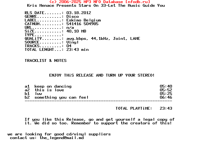 Kris_Menace_Presents_Stars_On_33-Let_The_Music_Guide_You-(541416504985_)-Vinyl-2011