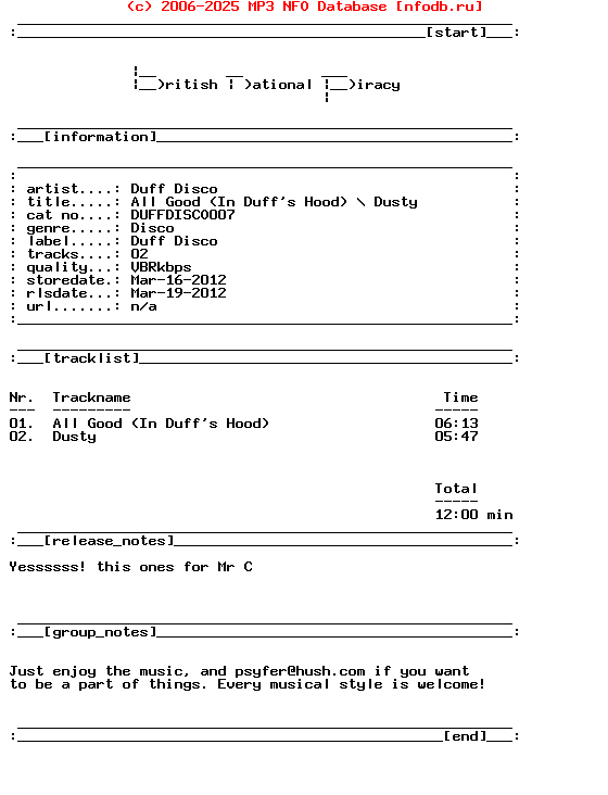 Duff_Disco-All_Good_(IN_DUFFS_HOOD)-(DUFFDISCO007)-Vinyl-2012-Bnp